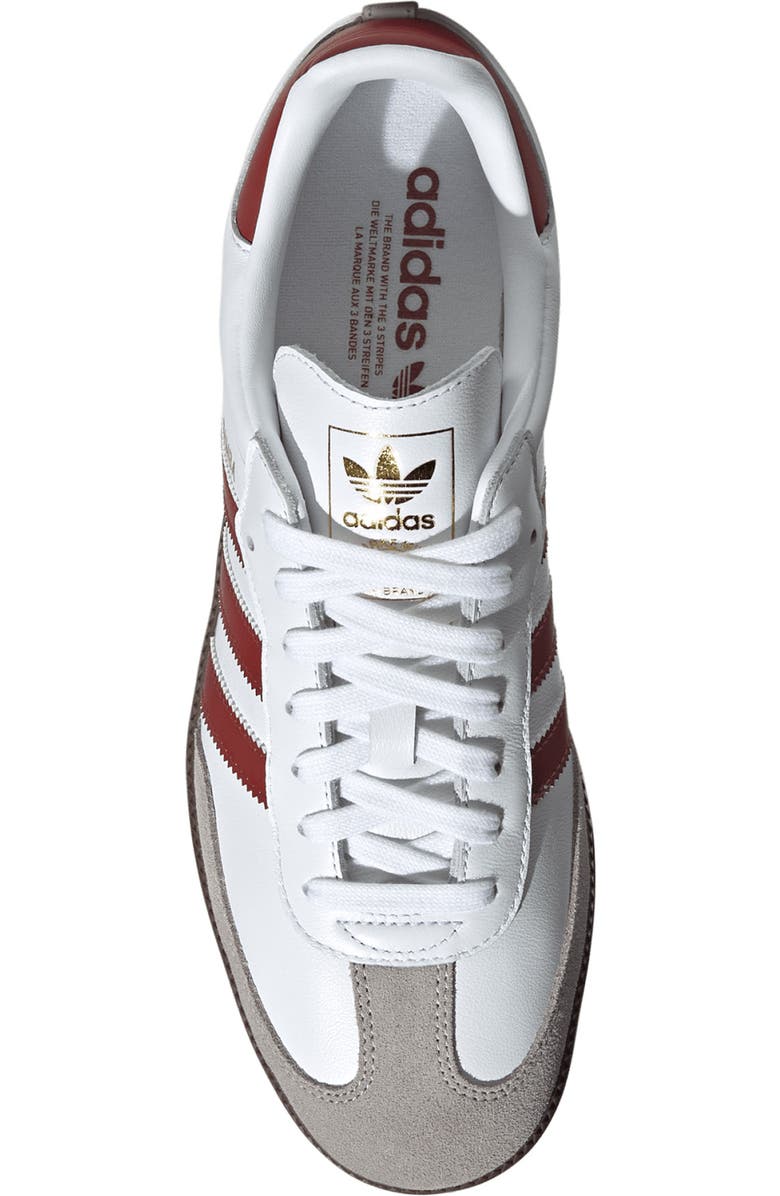 adidas Samba OG Sneaker, Alternate, color, White/Ruby/ Clear Granite