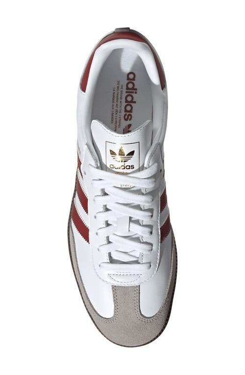 Adidas Originals Adidas Gender Inclusive Samba Og Sneaker In White/ruby/clear Granite