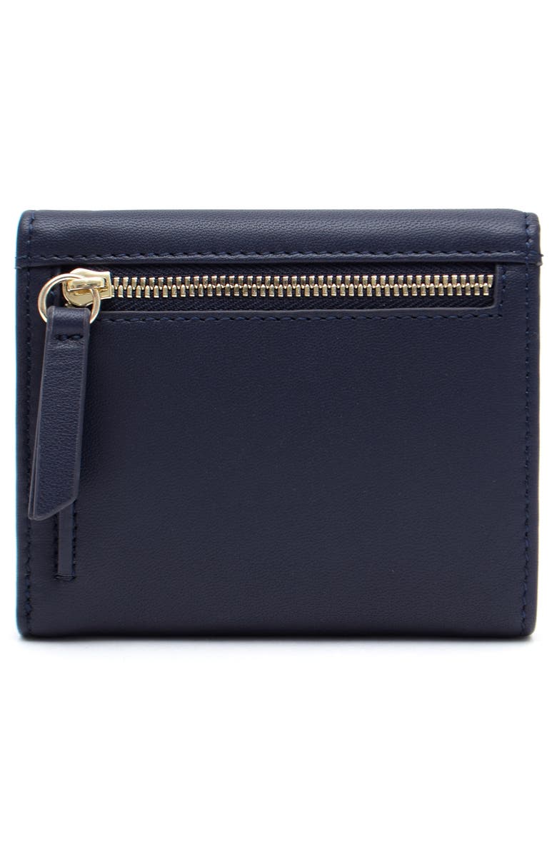 Thacker Skylar Flap Leather Wallet, Alternate, color, Onyx Blue