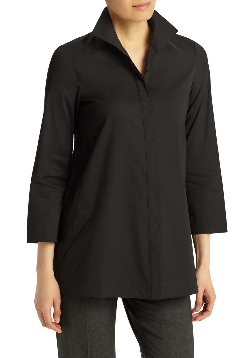 Marla Tunic Blouse, Main, color, BLACK