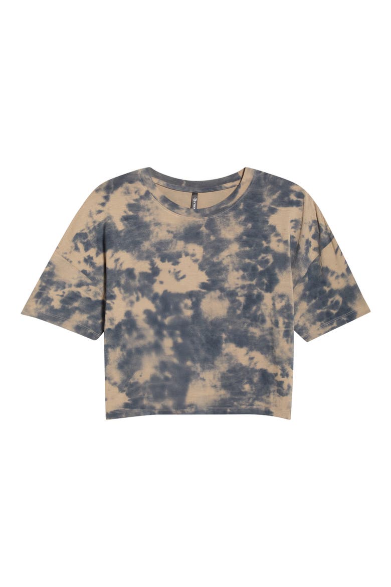 Shibori Breeze Crop Boyfriend T-Shirt, Alternate, color, SILVER SAGE SHIBORI