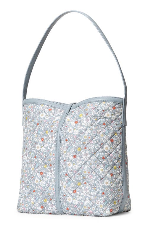 Mz Wallace Small Astor Floral Diamond Quilted Nylon Hobo In Junes Meadow