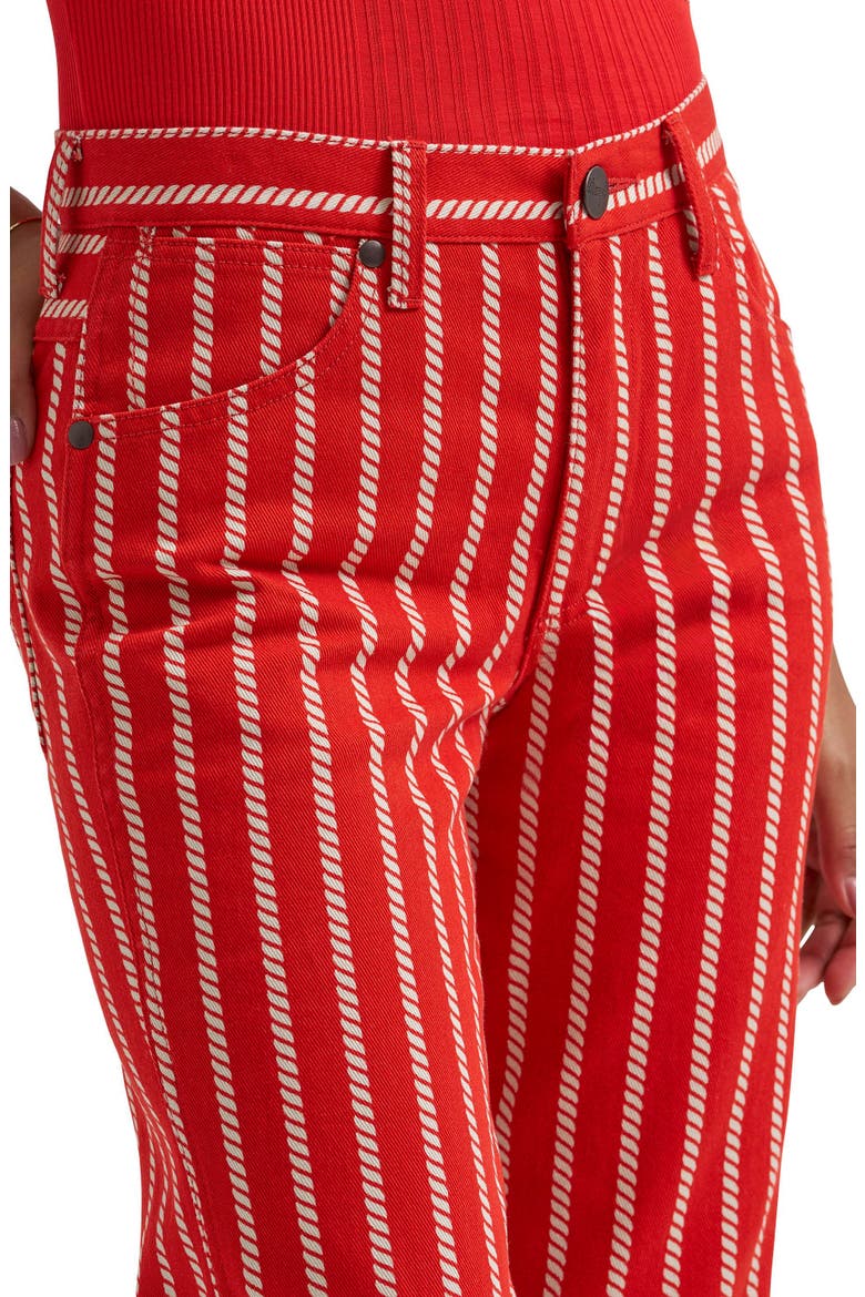 Wrancher Rope Stripe Mid Rise Bootcut Jeans, Alternate, color, ROPE