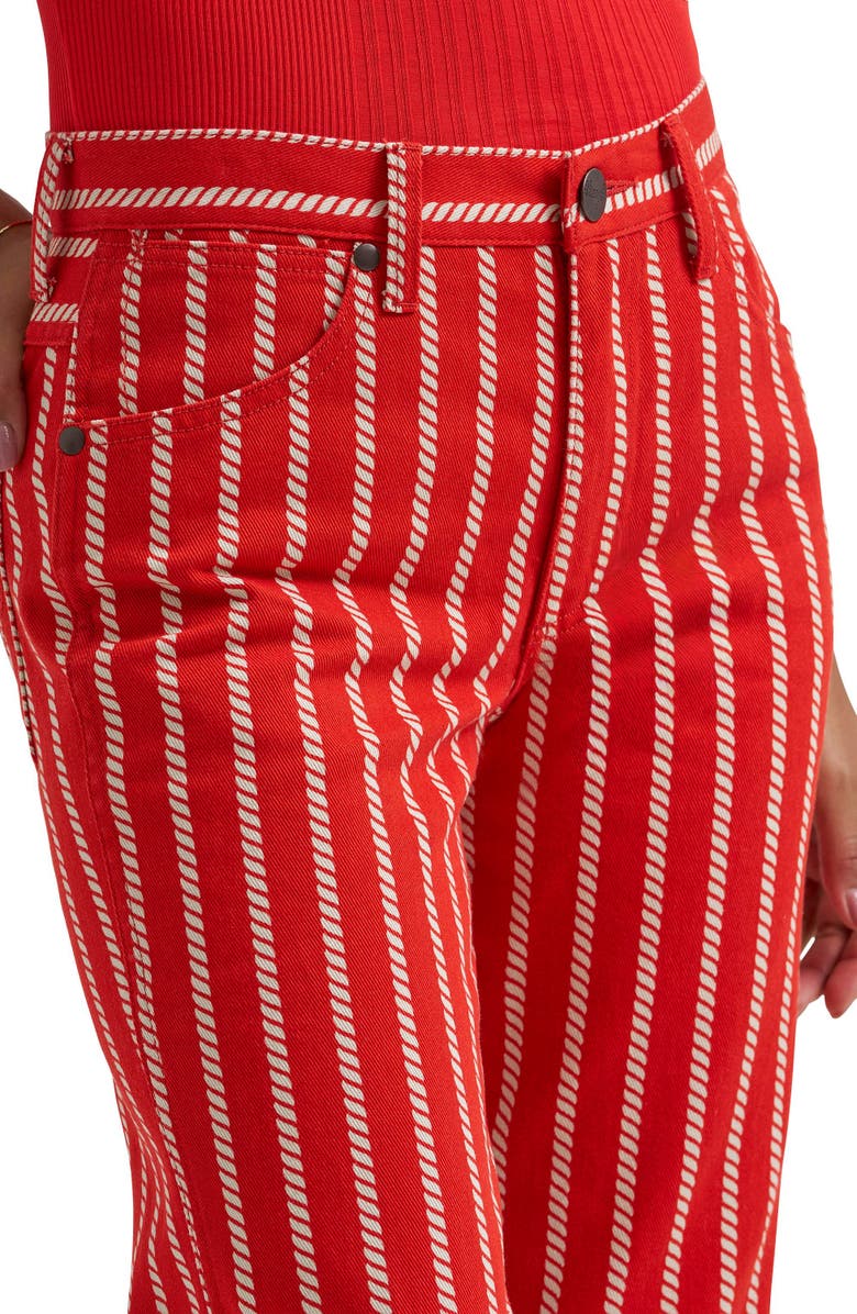 Wrangler Wrancher Rope Stripe Mid Rise Bootcut Jeans, Alternate, color, 