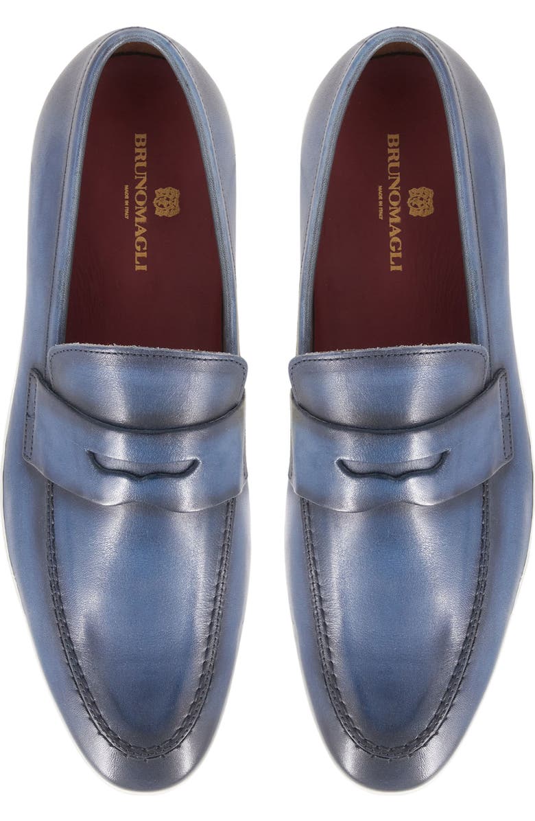 Bruno Magli Prato Penny Loafer, Alternate, color, Navy