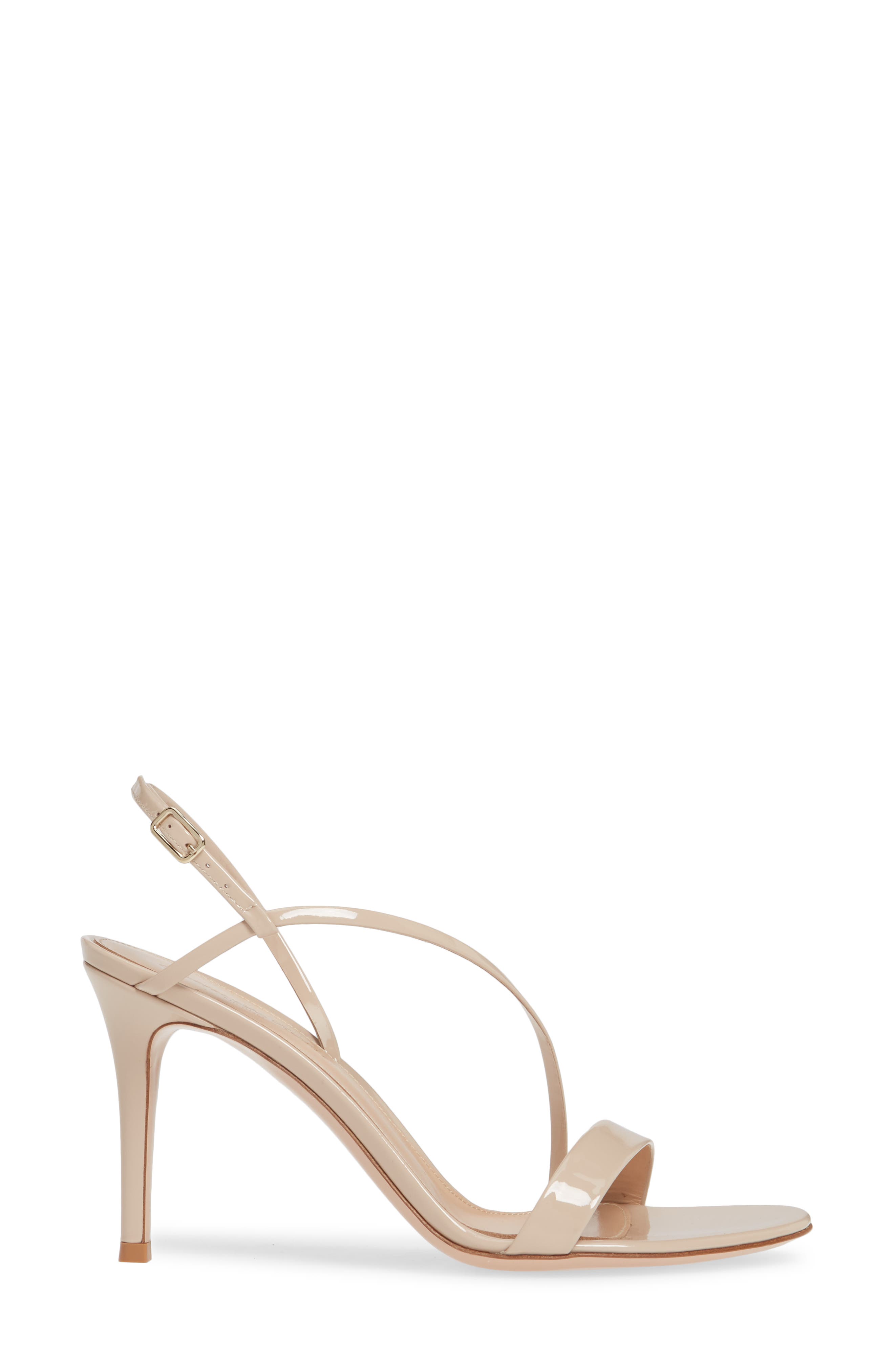 Asymmetrical Strap Sandal, Alternate, color, NUDE