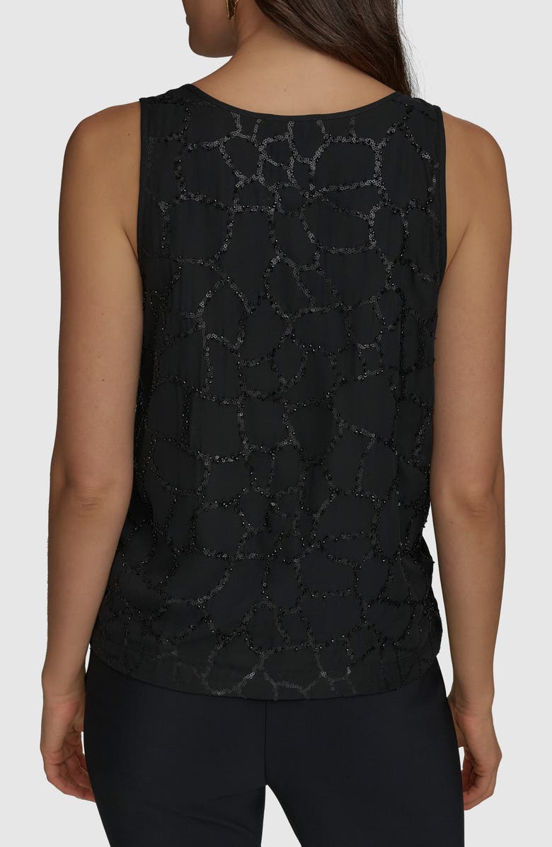 Donna Karan New York Sequin Tank, Alternate, color, Black