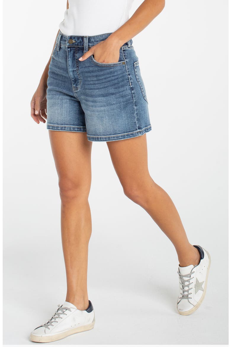 Heritage High Waist Denim Shorts, Alternate, color, HORIZONS