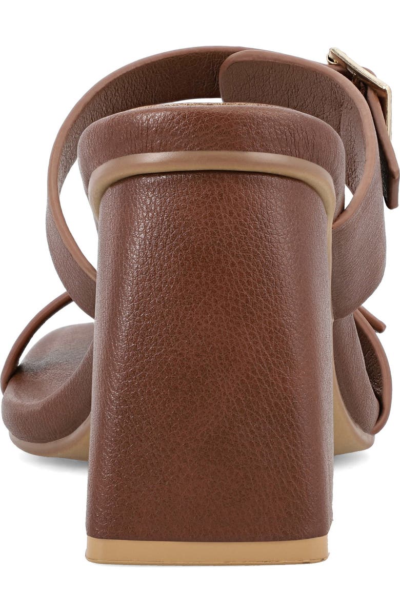 MIA Rene Double Buckle Block Heel Sandal, Alternate, color, Brown