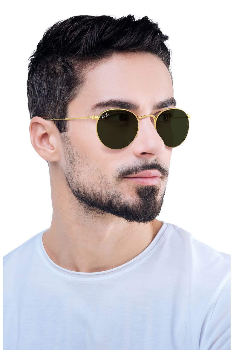 Icons 53mm Retro Sunglasses, Alternate, color, GOLD/ GREEN
