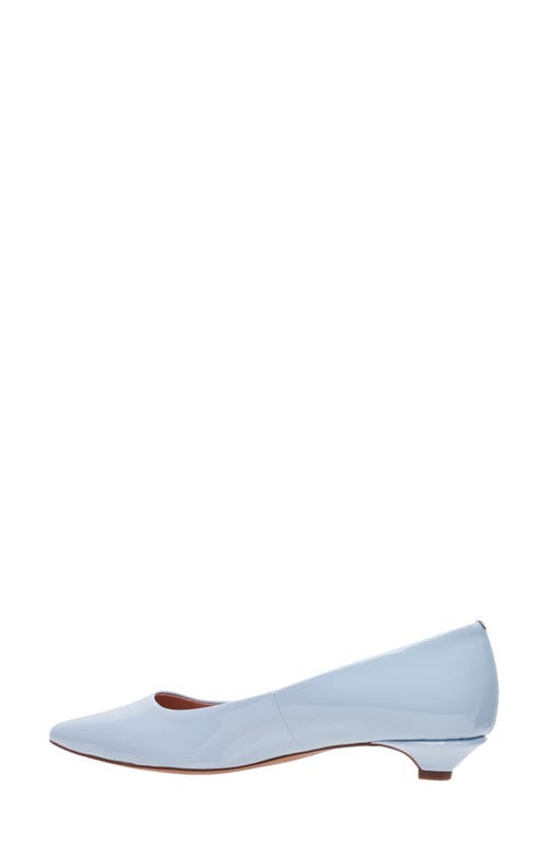Linea Paolo Patent Pointed Toe Pump In Pale Blue