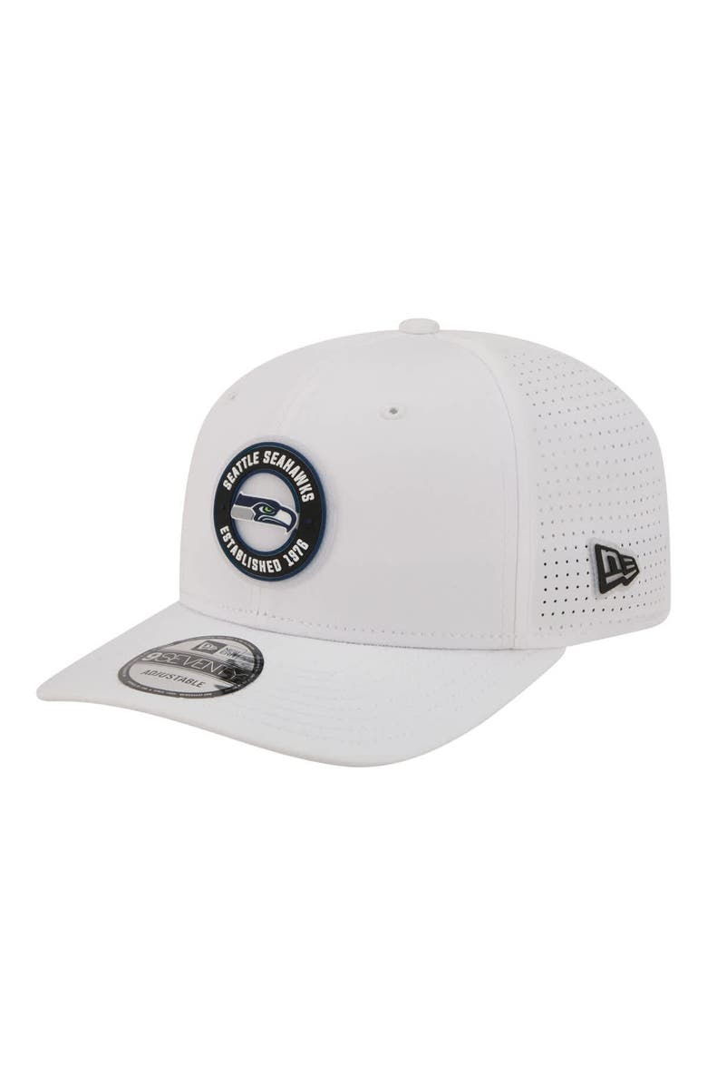 New Era Men's New Era  White Seattle Seahawks COOLERA 9SEVENTY Adjustable Hat, Main, color, White