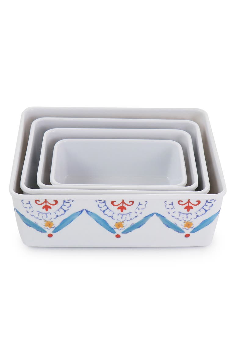 8 Piece Anaya Rectangular Nesting Food Storage Set, Alternate, color, Multi
