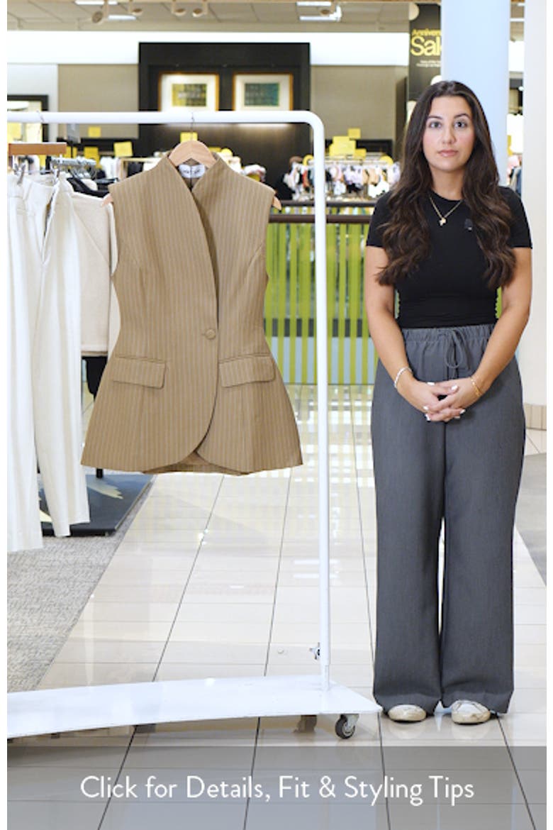 Pinstripe Sleeveless Blazer video