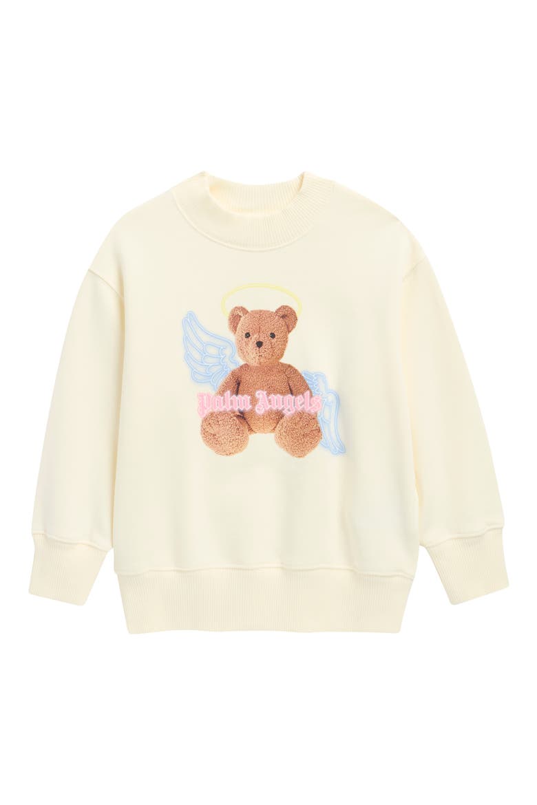Kids' Bear Angel Cotton Graphic Sweatshirt, Main, color, BUTTER BROWN