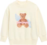 Palm Angels Kids' Bear Angel Cotton Graphic Sweatshirt