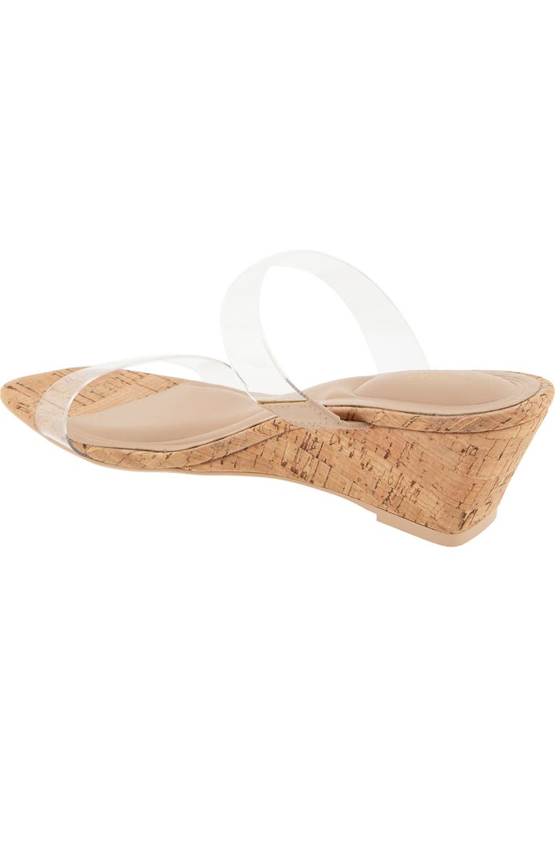 BCBGeneration Stammie Cork Wedge Sandal, Alternate, color, Clear
