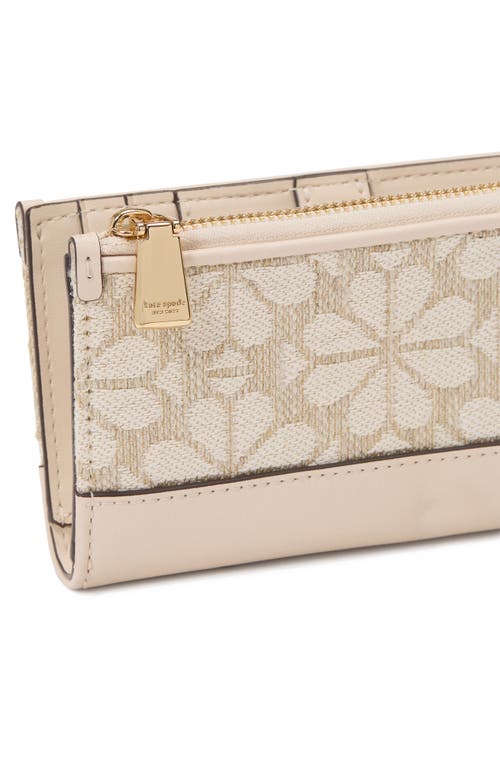 Kate Spade New York Devin Spade Floral Jacquard Bifold Wallet In Neutral