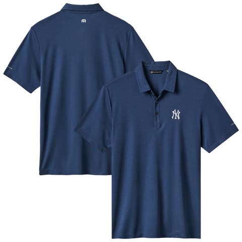 Men's TravisMathew Navy New York Yankees Playoff Pitch Tri-Blend Polo