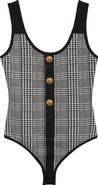 Balmain Prince of Wales Knit Bodysuit