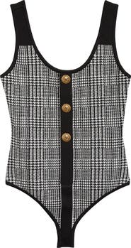Balmain Prince of Wales Knit Bodysuit