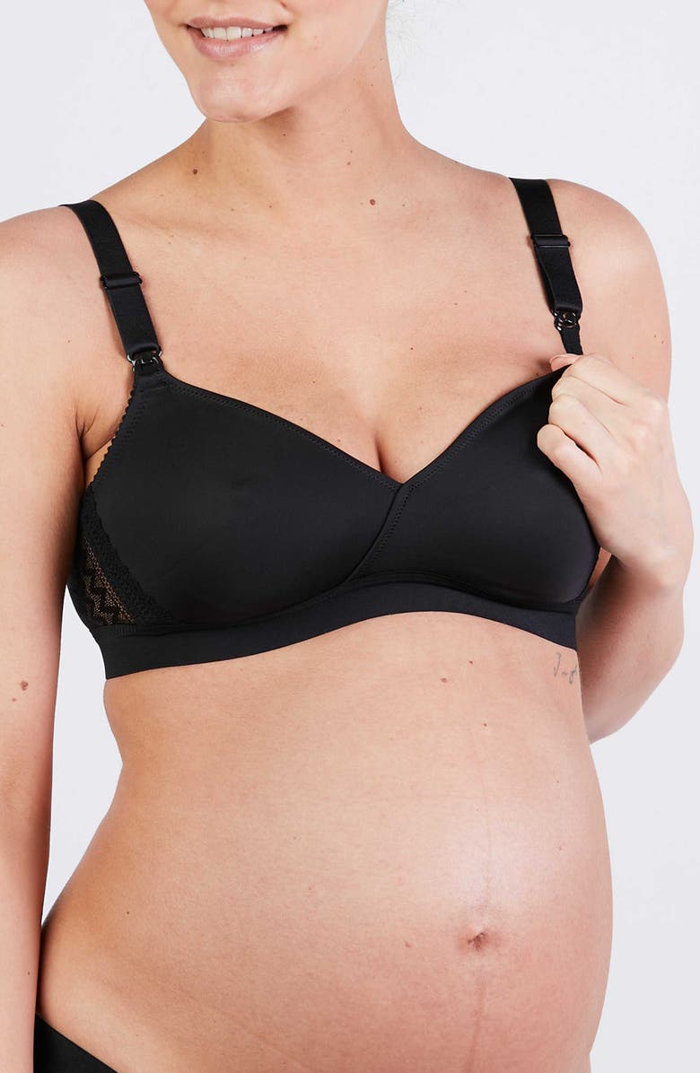 Cache Coeur Serena Maternity and Nursing Bra, Main, color, Black