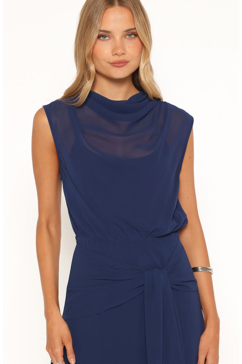 Sakura Midi Dress, Alternate, color, NAVY