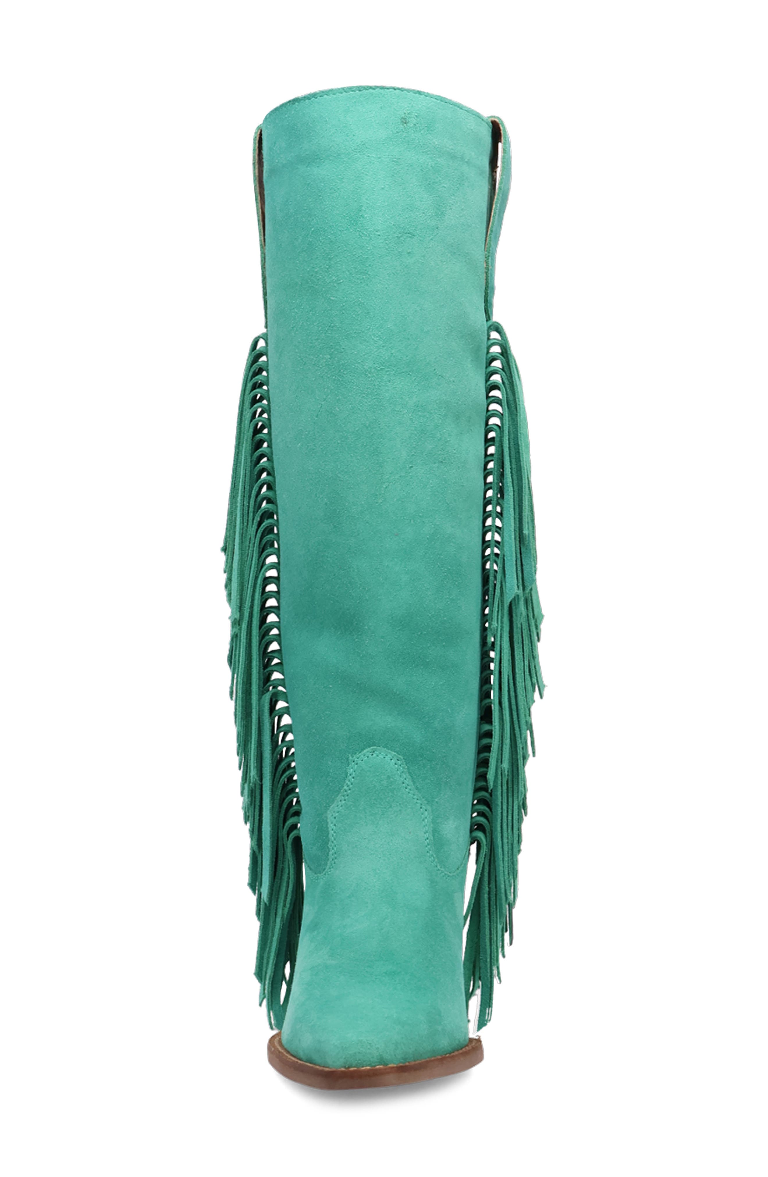 Twister Knee High Western Boot, Alternate, color, GREEN