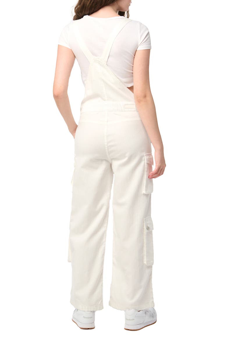 Wide Leg Cargo Denim Overalls, Alternate, color, MILK IT