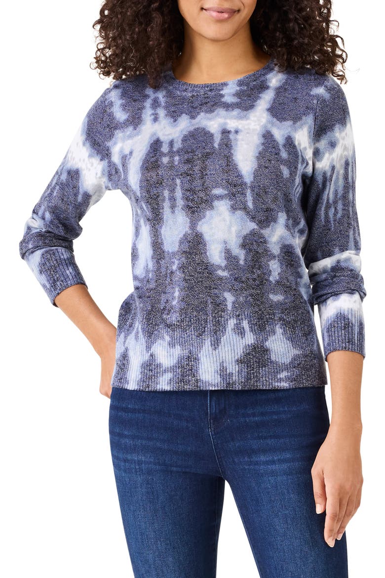 Supersoft Shibori Sweater, Main, color, BLUE MULTI