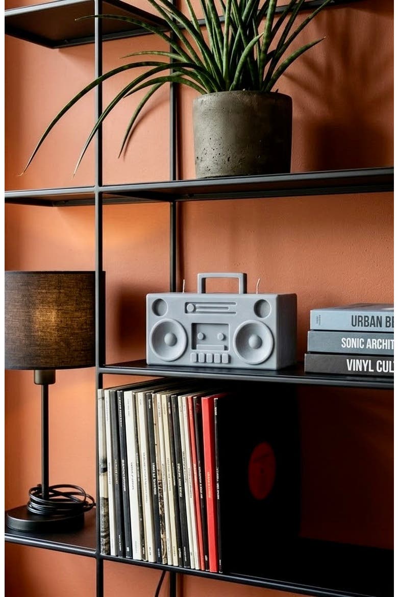 Boom Box Candle, Alternate, color, Grey