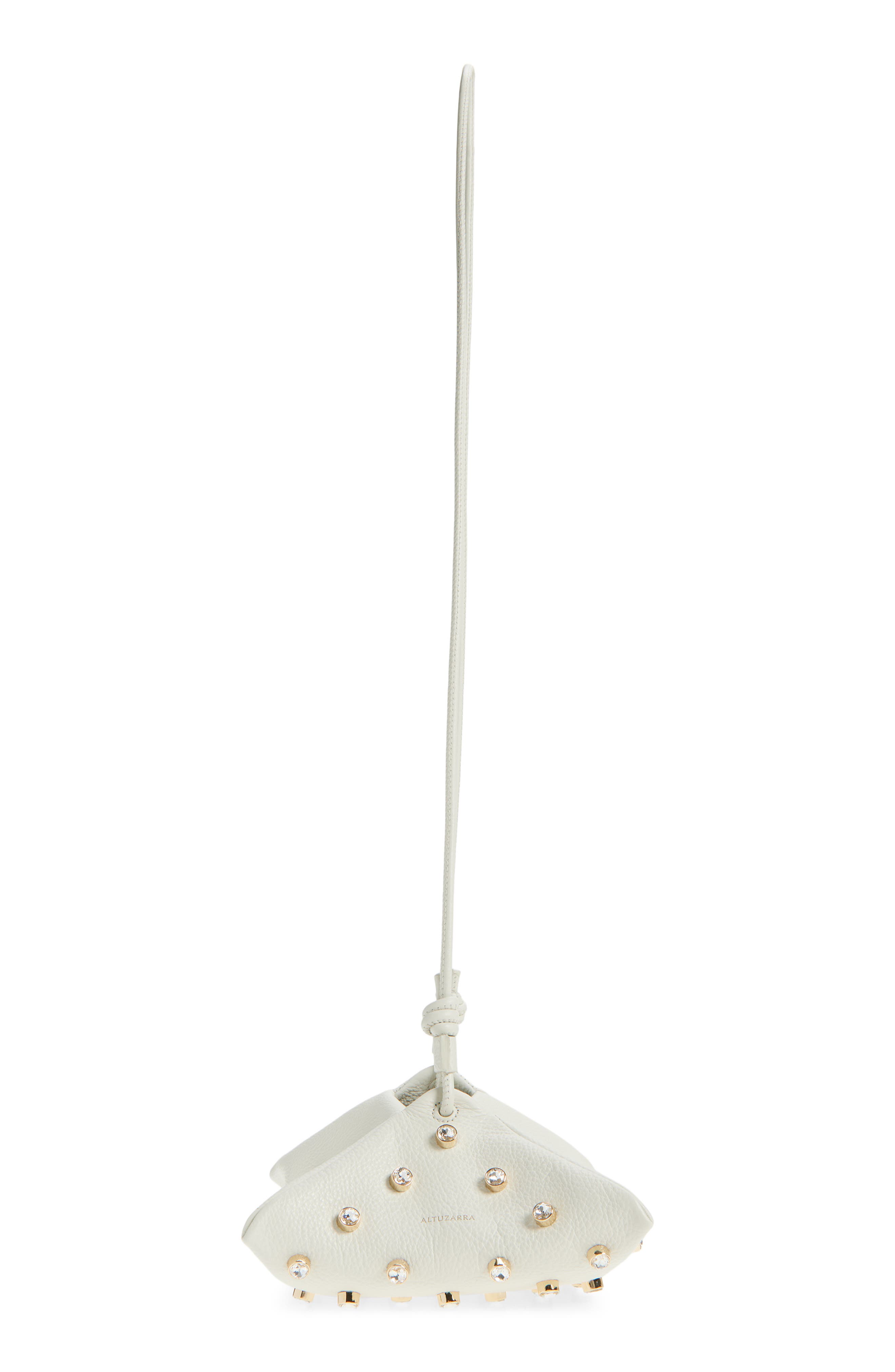 Altuzarra Mini Origami East/West Crossbody Bag, Alternate, color, 380102 Ivory/ Crystal