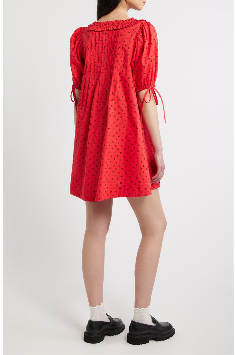Jemima Organic Cotton Minidress, Alternate, color, RED