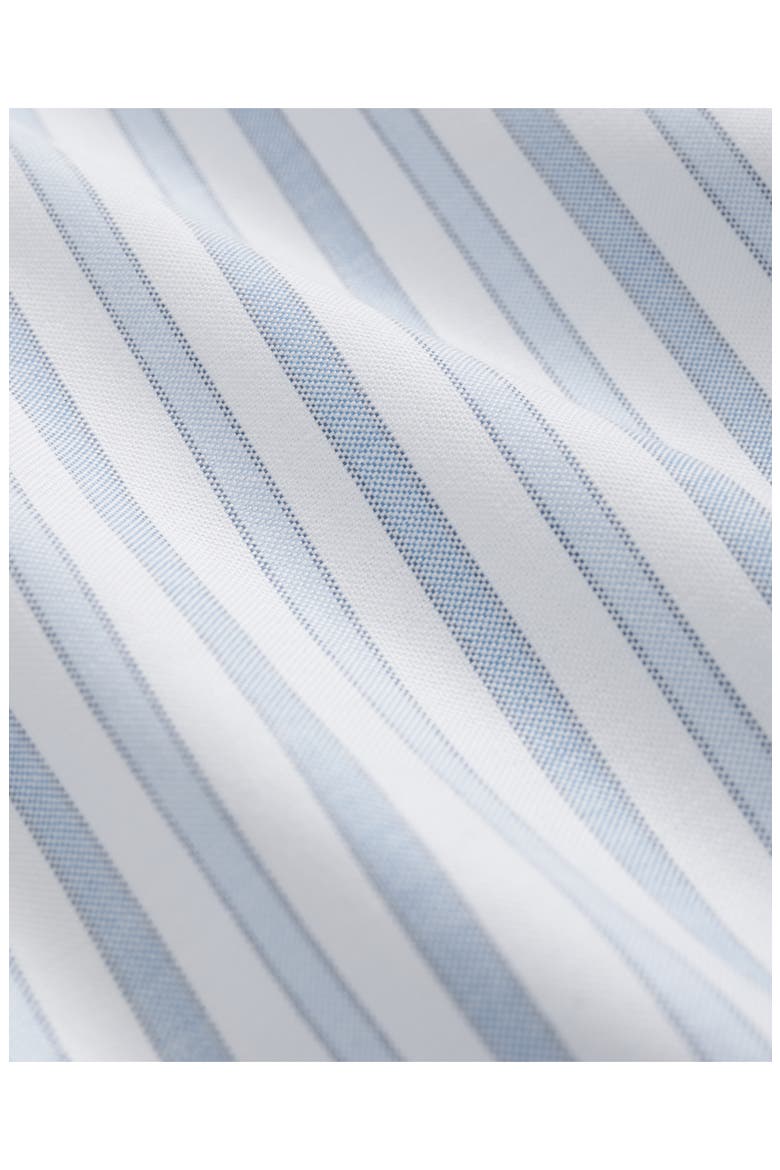 Non-Iron Regular Fit Stripe Stretch Cotton Button-Down Oxford Shirt, Alternate, color, BLUE
