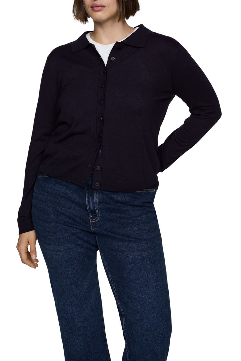 Polo Cardigan, Alternate, color, DARK NAVY