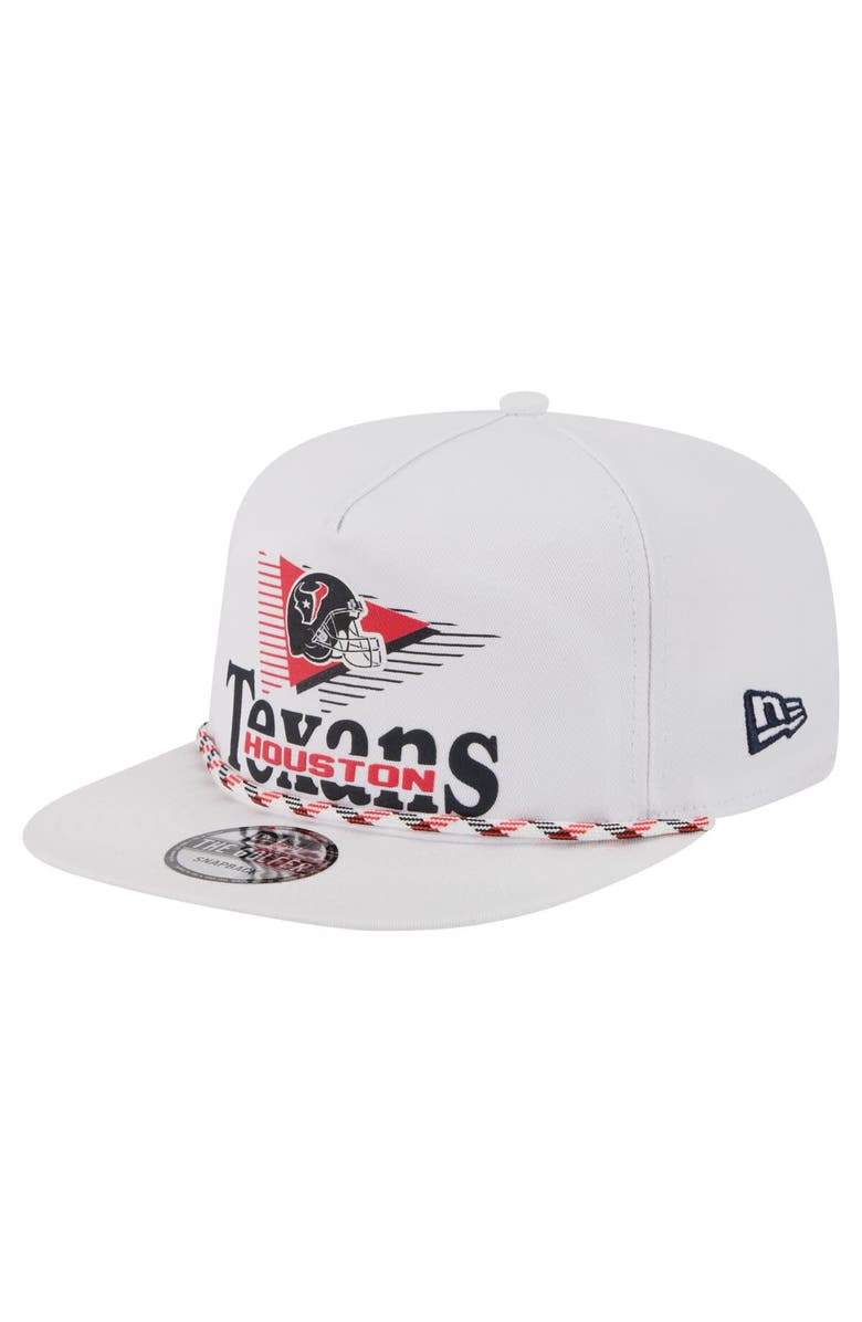 New Era Men's New Era White Houston Texans Collide Golfer Snapback Hat, Main, color, White