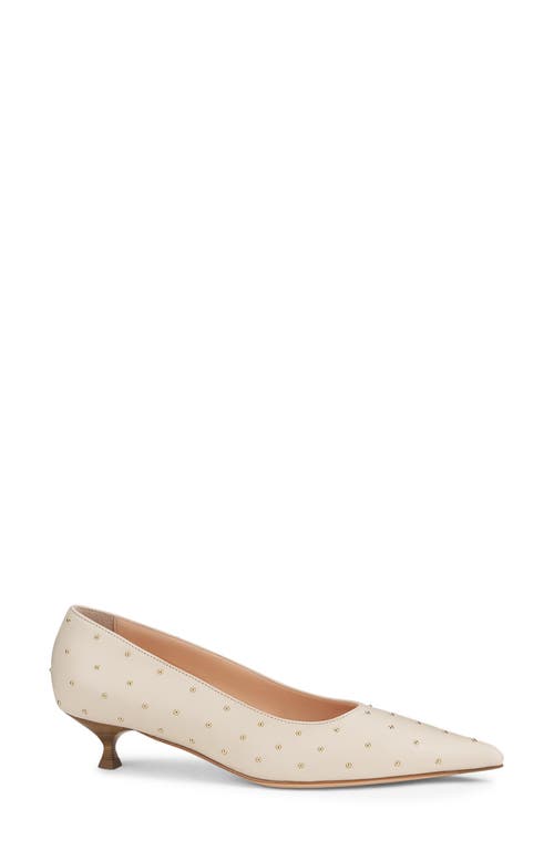 Agl Attilio Giusti Leombruni Agl Lenor Pointed Toe Kitten Heel Pump In Brandy-cuoio