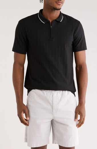 Cactus Man Zip Short Sleeve Polo