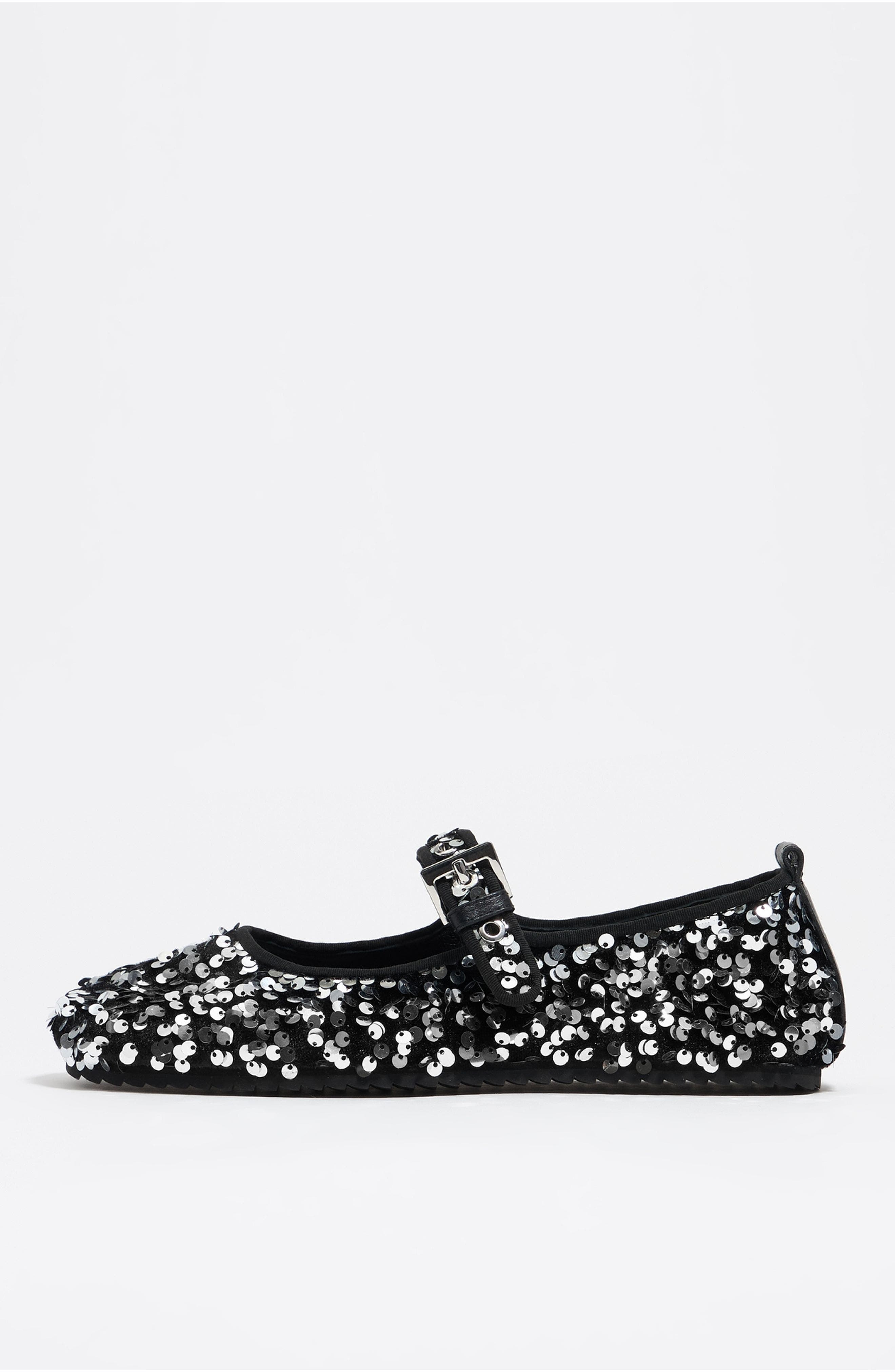 Bimba y Lola Sequin Ballerina, Main, color, Silver