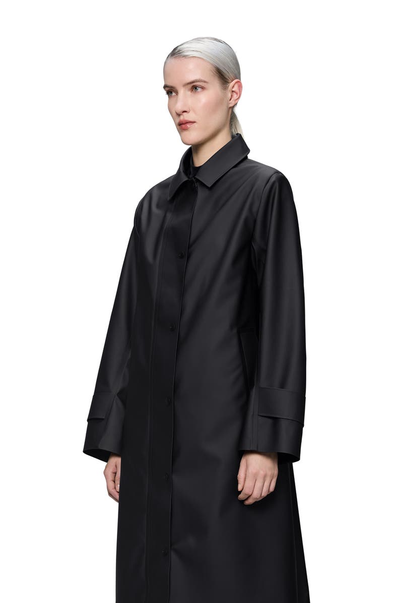 Rains Nara Waterproof Rain Jacket with Removable Hood, Alternate, color, Black