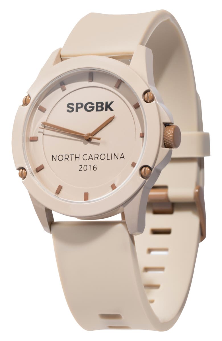 SPGBK Watches Cookie Dough Silicone Strap Watch, 44mm, Main, color, 