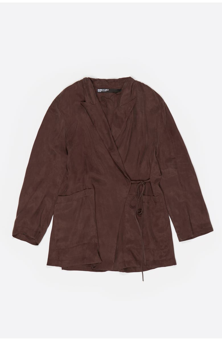 Bimba y Lola Fluid Jacket, Alternate, color, Brown