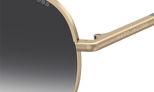 Marc Jacobs 61mm Gradient Pilot Sunglasses In Gold Black/dark Grey Sf
