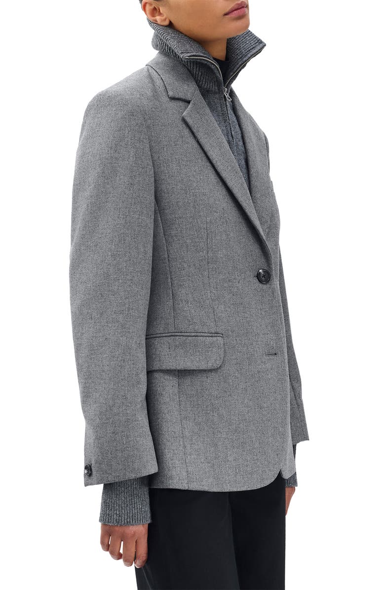 rag & bone Frank Mixed Media Blazer, Alternate, color, Grey