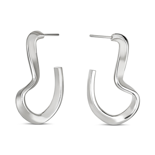 Nabs And Babs Sahab Hoops In Silver