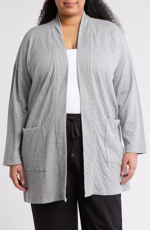 Shawl Collar Cardigan (Plus)