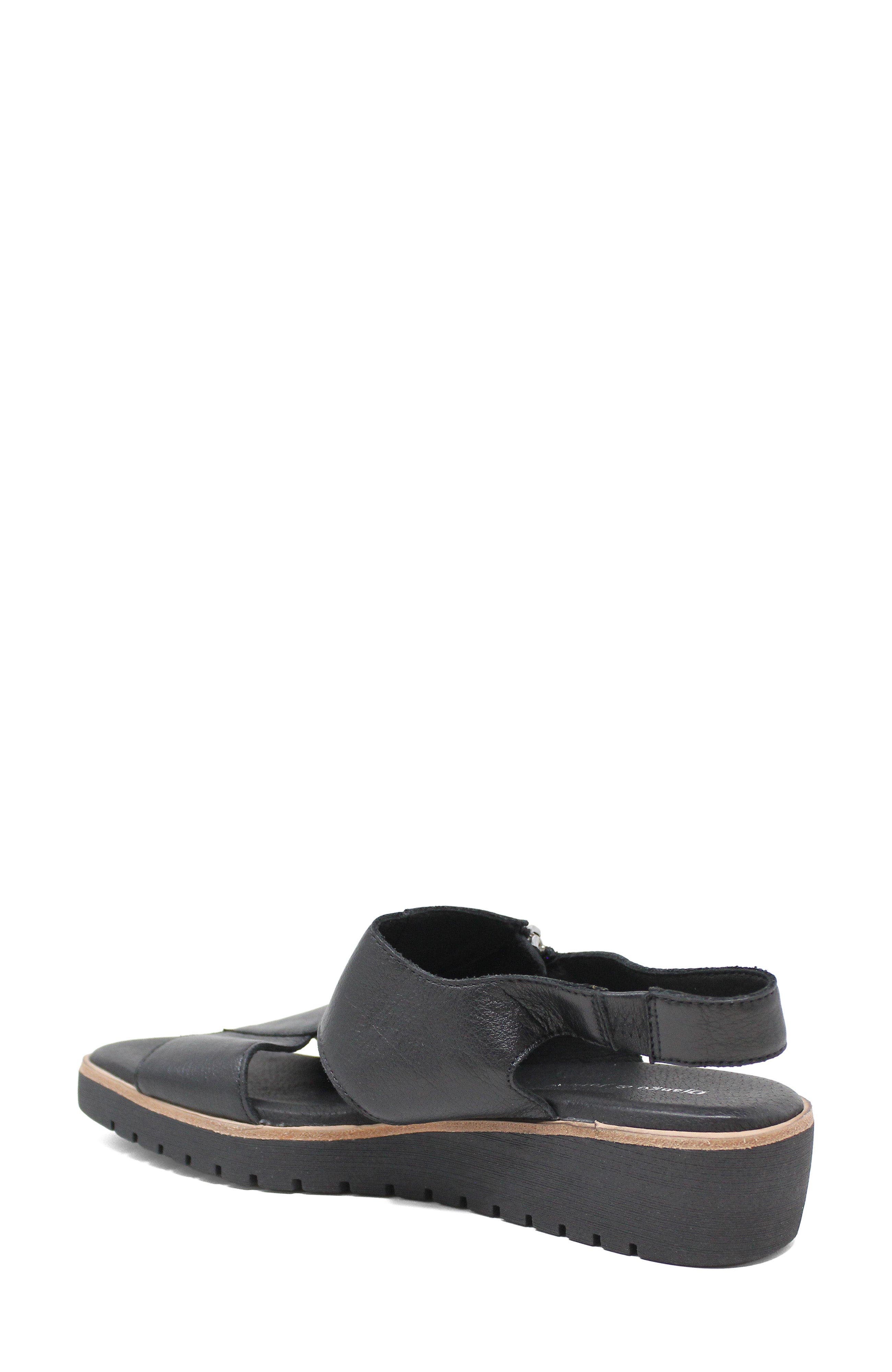 DJANGO AND JULIETTE Kemma Side Zip Sandal, Alternate, color, Black Leather