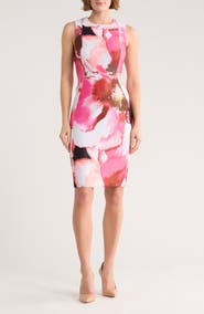 Calvin Klein Printed Sheath Dress