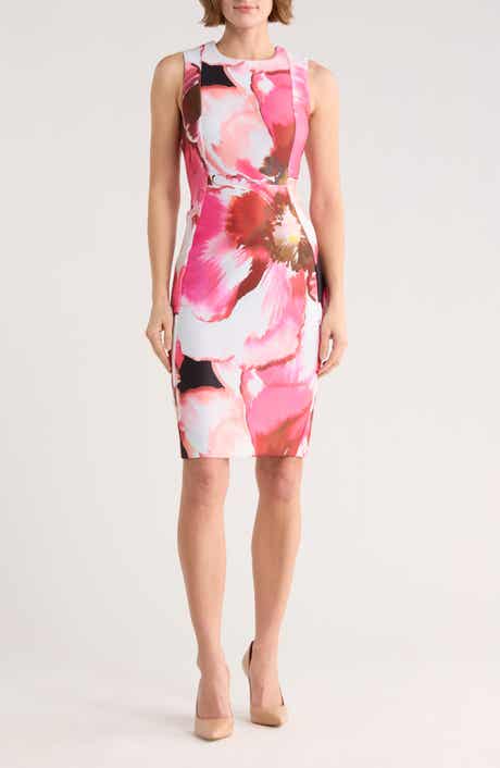 Calvin Klein Printed Sheath Dress