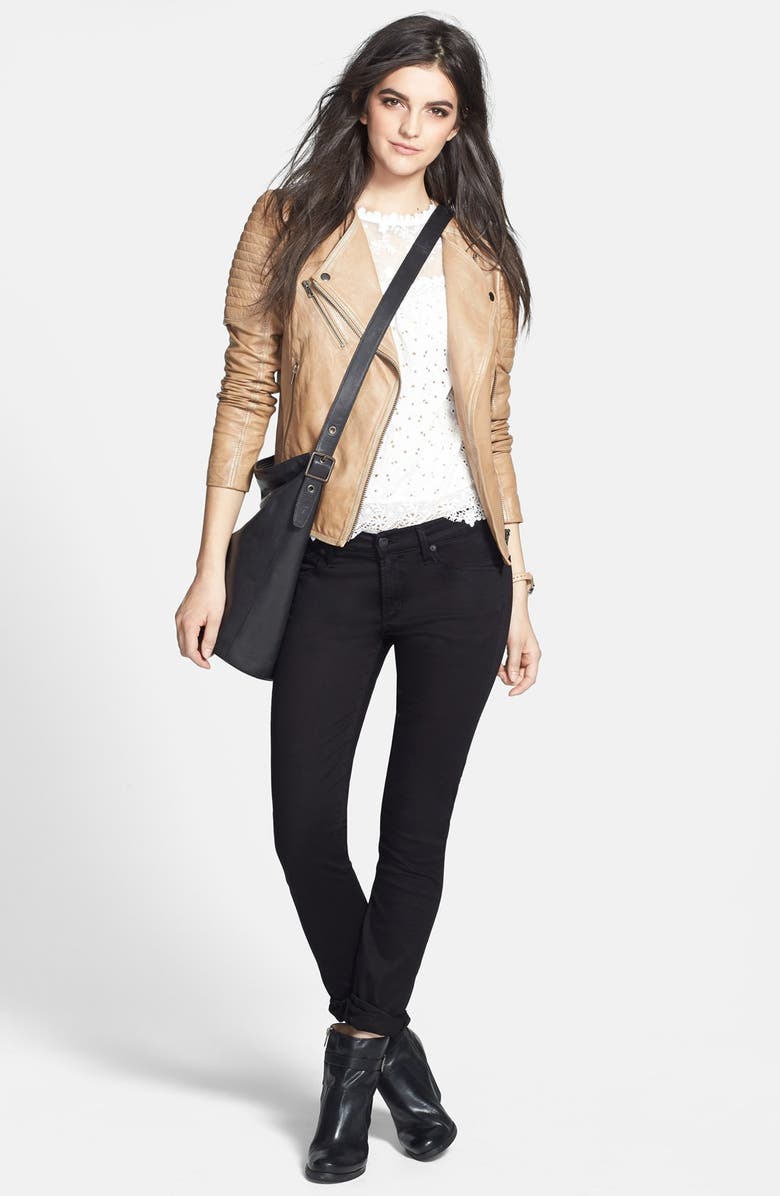 Hinge <sup>®</sup> Lace Detail Three Quarter Sleeve Blouse, Alternate, color,